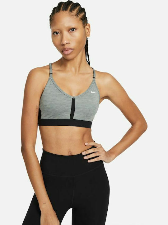 Dri-Fit Indy Γυναικείο Μπουστάκι Γκρι με Αφαιρούμενη Ενίσχυση