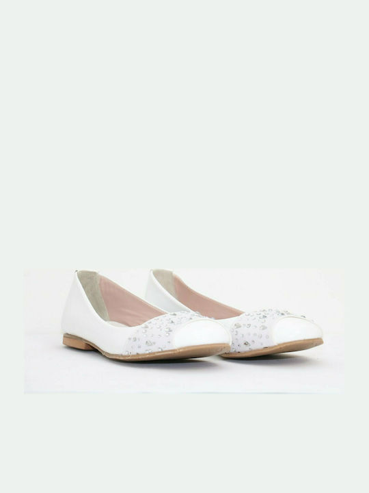 Women's Ballerinas Kiamos 900-2 White Leather