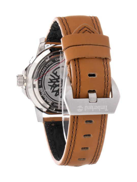 Timberland Watch Battery with Brown Leather Strap