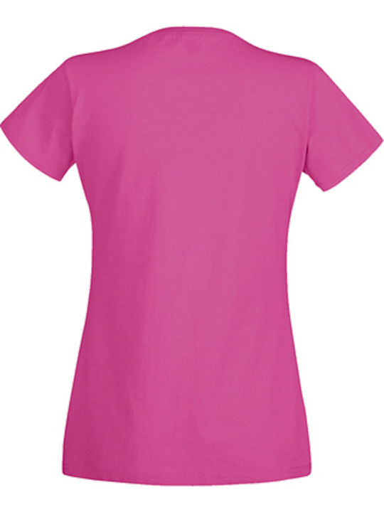 Fruit of the Loom Ladies Original T Women's Short Sleeve Promotional T-Shirt Fuchsia