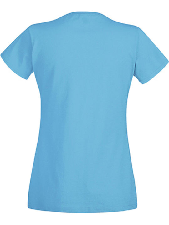 Fruit of the Loom Ladies Original T Werbe-T-Shirt Azure Blue