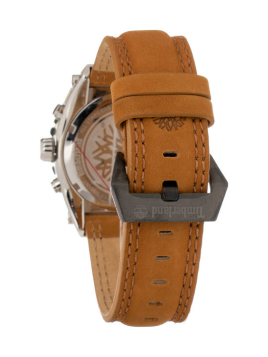 Timberland Watch Chronograph Battery with Brown Leather Strap