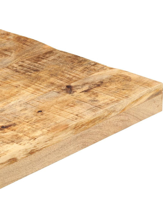 vidaXL Auxiliary Table for Small Outdoor Spaces Wooden with Metal Frame Bistro Natural 50x50x75cm