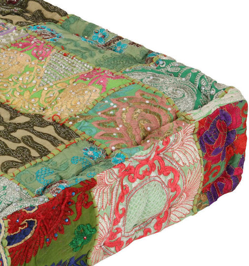 Fotolii Puf Bolster Impermeabil Patchwork Multicolor 50x50x12cm