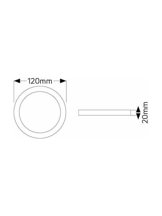 Geyer Round Metallic Recessed Spot with Integrated LED and Natural White Light 6W White 12x12cm. 1pcs