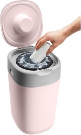 Tommee Tippee Twist and Click Diaper Disposal Bin Pink