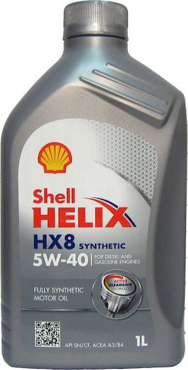 Shell Helix HX8 Synthetic Συνθετικό Λάδι Αυτοκινήτου 5W-40 1lt