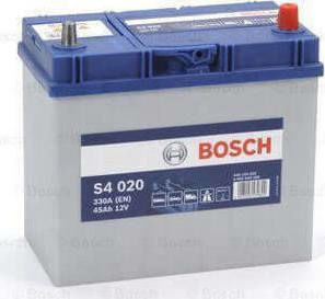 Bosch Car Battery S4020 with 45Ah Capacity and 330A CCA