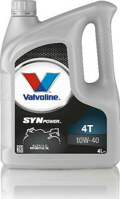 Valvoline Synpower 4T Synthetic Motorcycle Oil for Four-Stroke Engines 10W-40 4lt