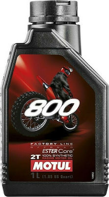 Motul 800 2T Factory Line Off Road Συνθετικό Λάδι Μοτοσυκλέτας για Δίχρονους Κινητήρες 1lt