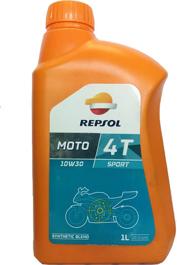 Repsol Sport 10W-30 Ημισυνθετικό Λάδι Μοτοσυκλέτας για Τετράχρονους Κινητήρες 1lt