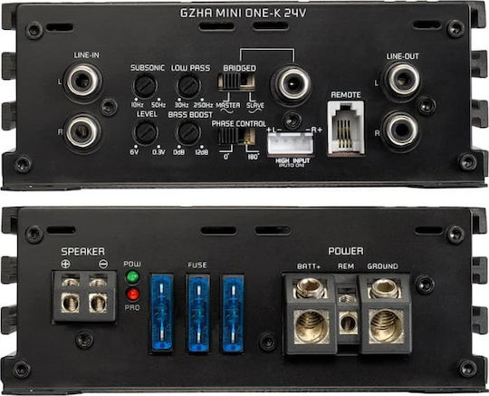 Ground Zero GZHA Mini ONE-K 24V Car Audio Amplifier 1 Channel Class D