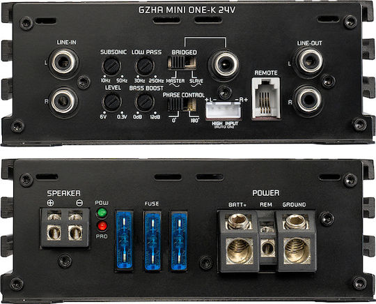 Ground Zero GZHA Mini ONE-K 24V Car Audio Amplifier 1 Channel Class D