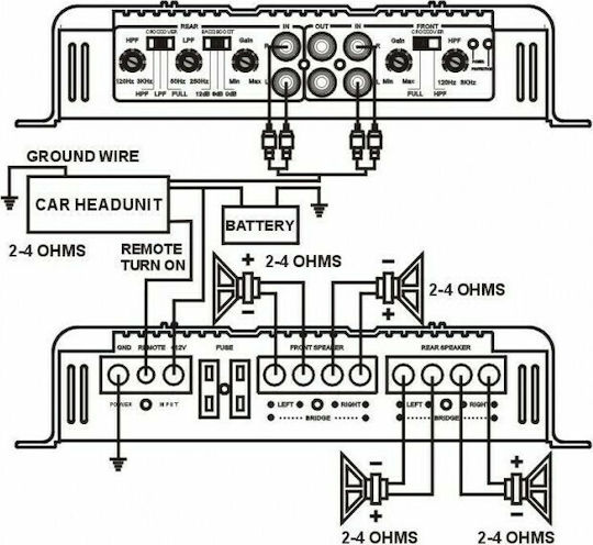 Felix FX-5040 Ενισχυτής Αυτοκινήτου 4 Καναλιών