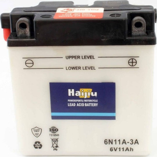 HaiJiu Затворен тип Мотоциклетна батерия 6N11A-3A с капацитет 11Ах