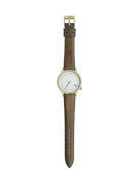 Komono Watch with Brown Leather Strap