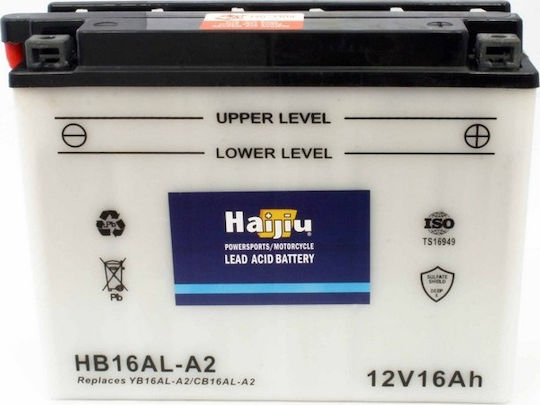 HaiJiu Inchis Baterie Motocicleta YB16AL-A2 cu Capacitatea 16Ah