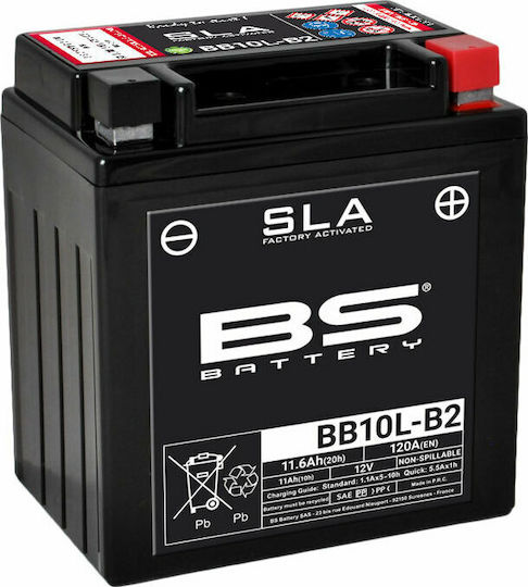 BS SLA Closed Type Motorcycle Battery YB10L-B2 130A with Capacity 10.5Ah