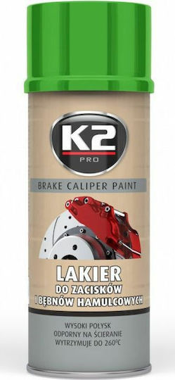 K2 Brake Caliper Paint Spray auto Vopsea pentru Frane Auto Verde 400ml