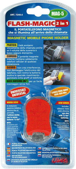 Lampa Flash Magic Βάση Κινητού Αυτοκινήτου με Μαγνήτη Κίτρινη
