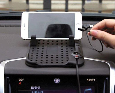 Mobile Phone Holder Car Universal Holder Charger with Anti-Slip Surface Black