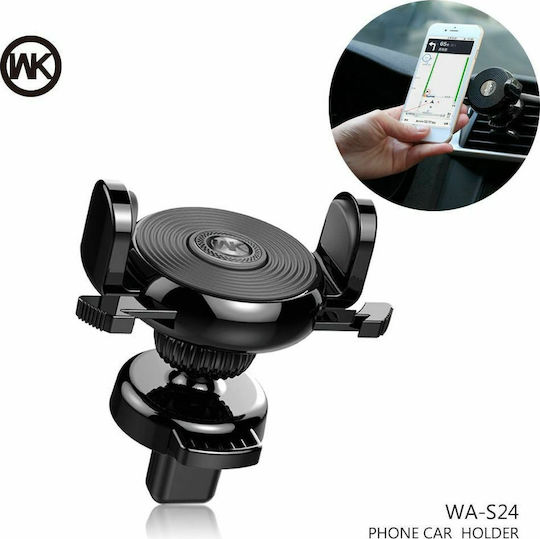 WK Suport Auto pentru Telefon cu cârlige reglabile Neagră