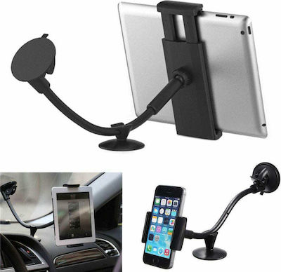 Mobile Phone Holder and Tablet Car Στήριξης with Adjustable Hooks Black