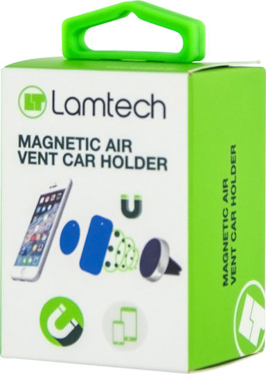 Lamtech Magnetic Air Vent Holder Silver Поставка за Мобилен Телефон за Кола с магнит Сребриста