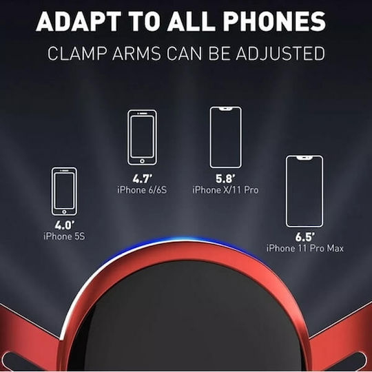 Ldnio MG01 Car Mobile Mount 4" - 6.5" with Adjustable Hooks Red