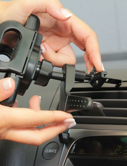 Cartech Βάση Κινητού Αυτοκινήτου Air Vent Phone Holder με Ρυθμιζόμενα Άγκιστρα