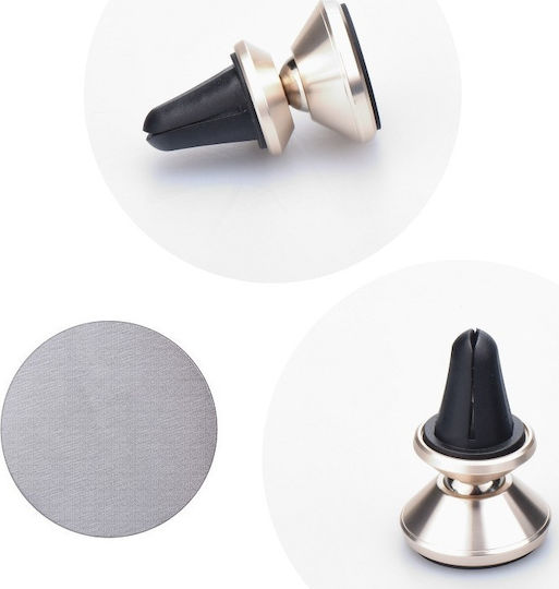 Βάση Κινητού Αυτοκινήτου Magnetic Air Vent Car Holder Gold με Μαγνήτη