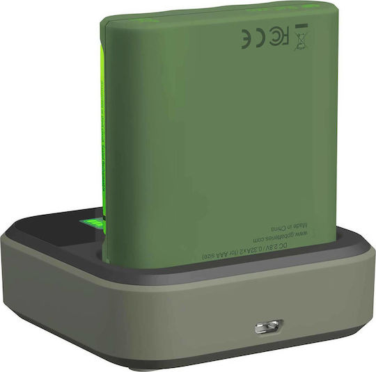 GP Batteries ReCyko B4D45 USB Φορτιστής 4 Μπαταριών Ni-MH Μεγέθους AA Σετ με 4x AA 2100mAh σε Πράσινο χρώμα