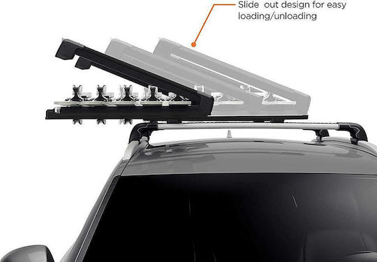 Thule Snowpack Extender Bare și suporturi pentru schiuri auto Din aluminiu Potrivite pentru 5 perechi de schiuri sau 2 plăci de snowboard