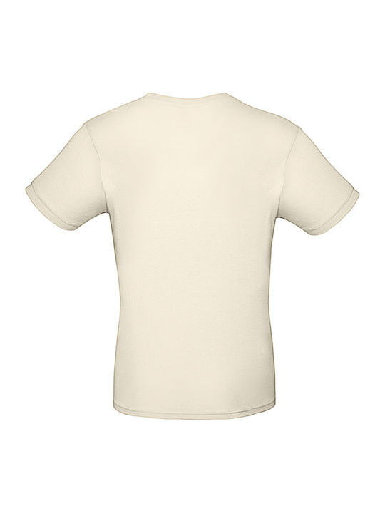 B&C E150 Ανδρικό Διαφημιστικό T-shirt Κοντομάνικο Natural