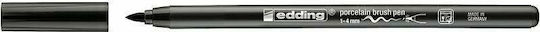 Edding Porcelain Brushpen 4200 Marker Wash-resistant Black for Porcelain and Glass Ψιλής Γραφής 1-4χιλ