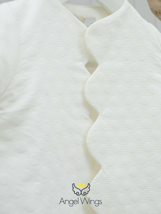 Angel Wings Ecru Haină de Botez