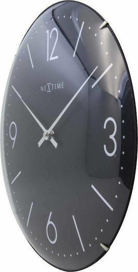 Nextime Basic Dome Αθόρυβο Ρολόι Τοίχου Πλαστικό Ø35cm Nextime Basic Dome Αθόρυβο Ρολόι Τοίχου Πλαστικό Ø35cm