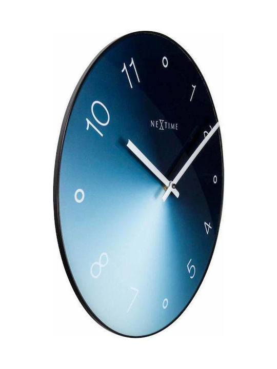 Nextime Gradient Silent Wall Clock Metallic Navy Blue Ø40cm