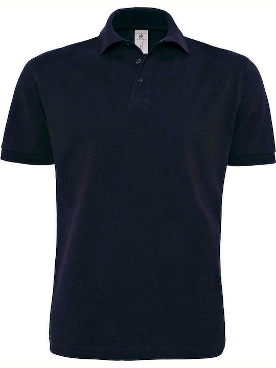 B&C Heavymill Men's Short Sleeve Promotional Blouse Navy PU422-003