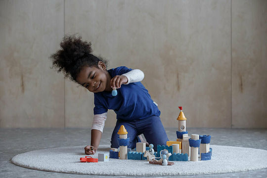 Plan Toys Τουβλάκια Κάστρο με Δράκο Ξύλινα για 3+ Ετών 47τμχ