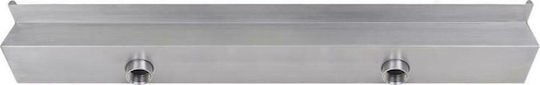 vidaXL Pool Waterfall with LED Lighting made of Stainless Steel 8x90x11.5cm Silver