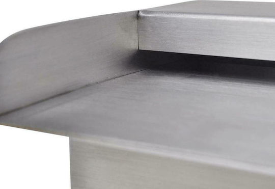vidaXL Pool Waterfall made of Stainless Steel 45x45cm Silver
