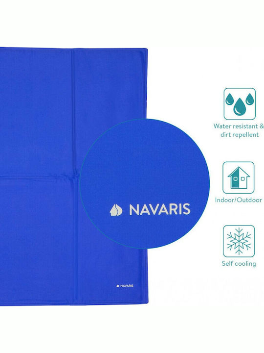 Navaris Saltea Pat pentru câini Răcoritor Albastru 96x81cm.