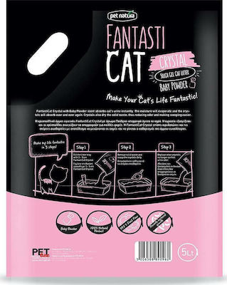 Pet Natura Fantasticat Crystal Cat Litter Baby Powder 2kg 5lt