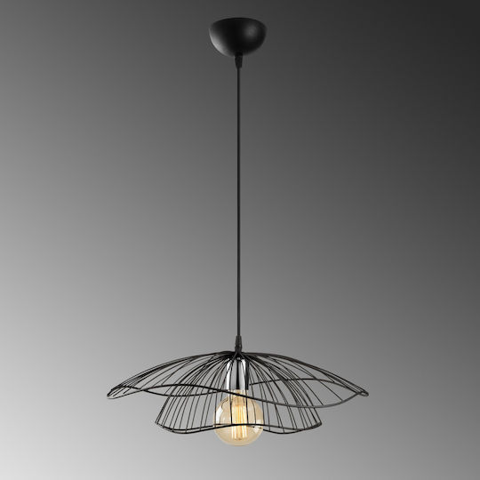 HomeMarkt Pendant Light Black with Socket E27 50x111cm