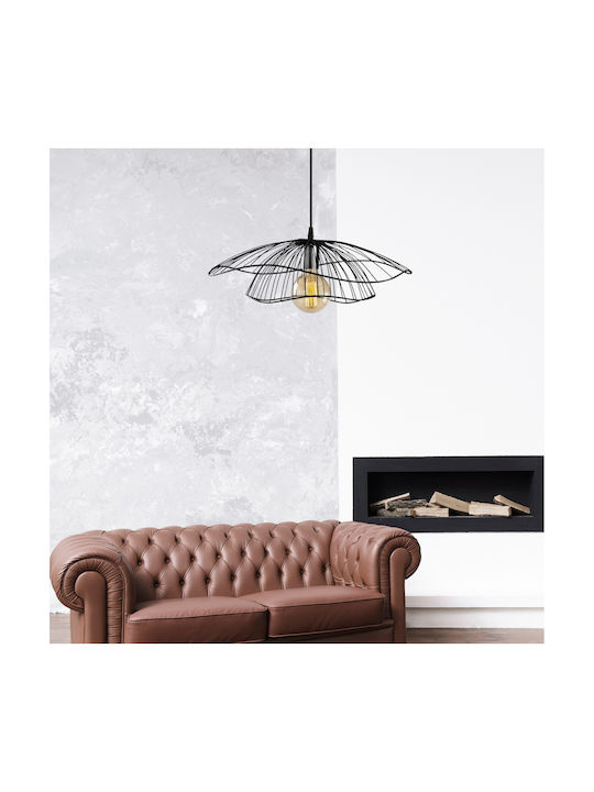 HomeMarkt Pendant Light Black with Socket E27 50x111cm