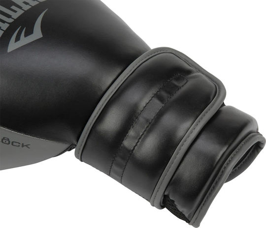 Everlast Powerlock 2 Γάντια Πυγμαχίας από Συνθετικό Δέρμα για Αγώνα Μαύρα