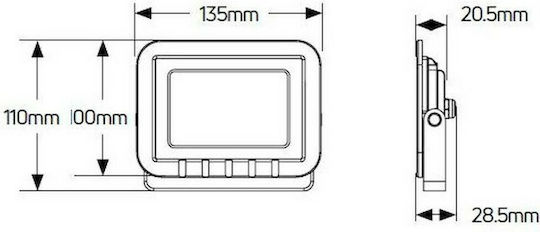 Geyer Waterproof LED Floodlight 20W Natural White 4000K IP65