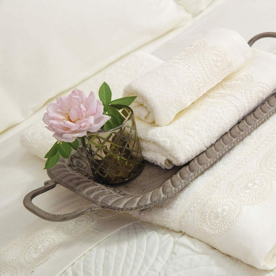 Borea Gemma Set Brautlaken 4Stück mit Spitze Ecru 240x280cm
