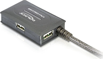 DeLock USB 2.0 Hub 4 Θυρών με σύνδεση USB-A και Εξωτερική Παροχή Ρεύματος